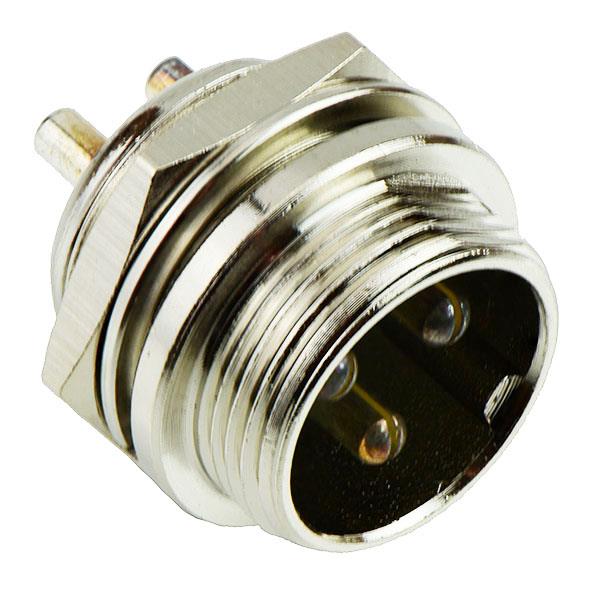 3 Way Male M16 Metal Circular Connector Socket