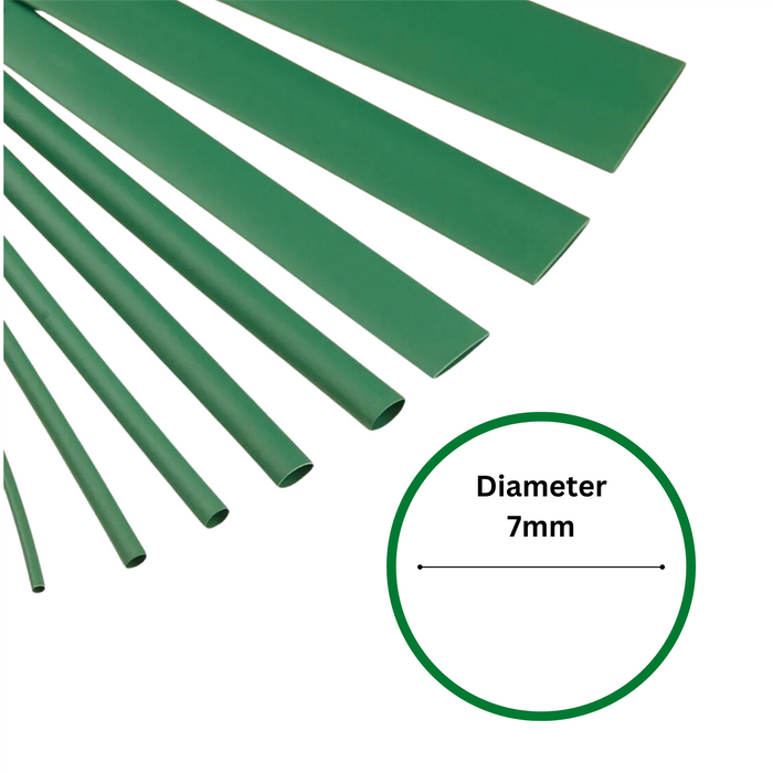 7mm x 1.2m Green Heat Shrink Sleeve