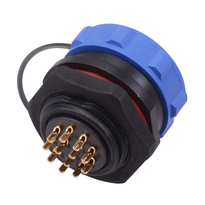 12 Pin Waterproof W21 Male Socket Panel Mount Connector IP68