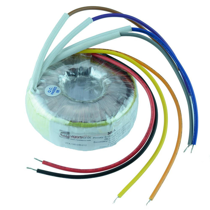 VTX-146-030-224 Toroidal Transformer 30VA 0-24V Vigortronix