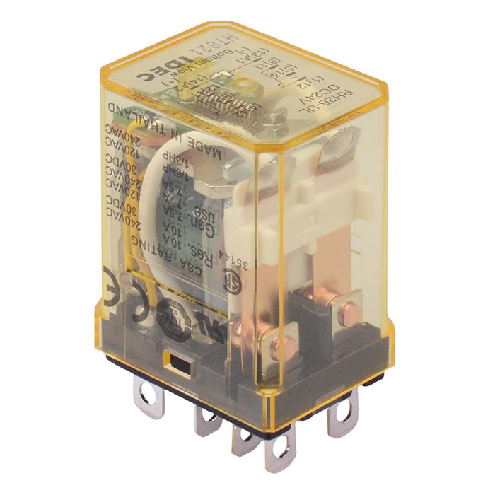 RH2B-ULDC24V 24VDC Plug In Compact Power Relay Indicator 10A DPDT IDEC
