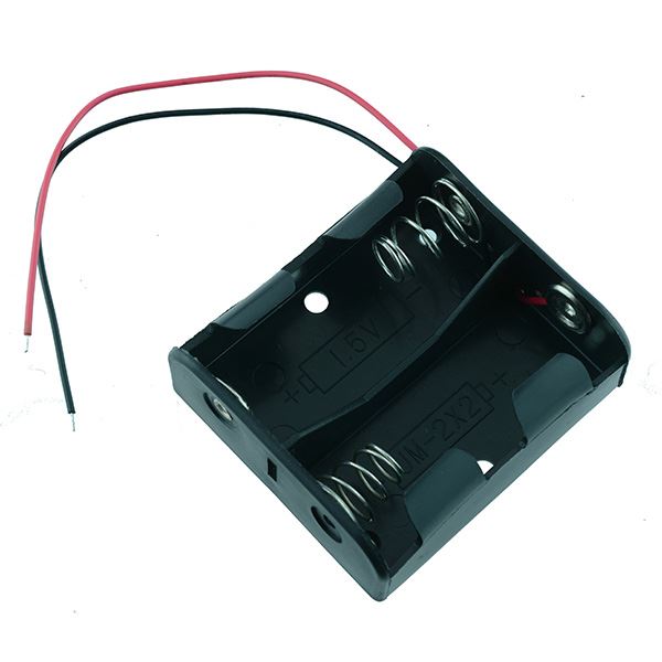 C x 2 Open Battery Holder 150mm Leads