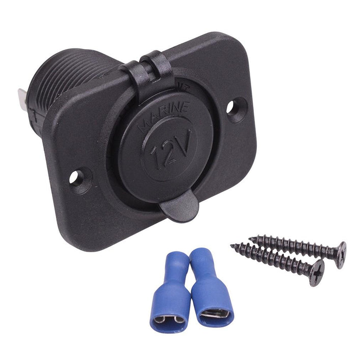 12V Power Socket with Front Mounting Panel 20A