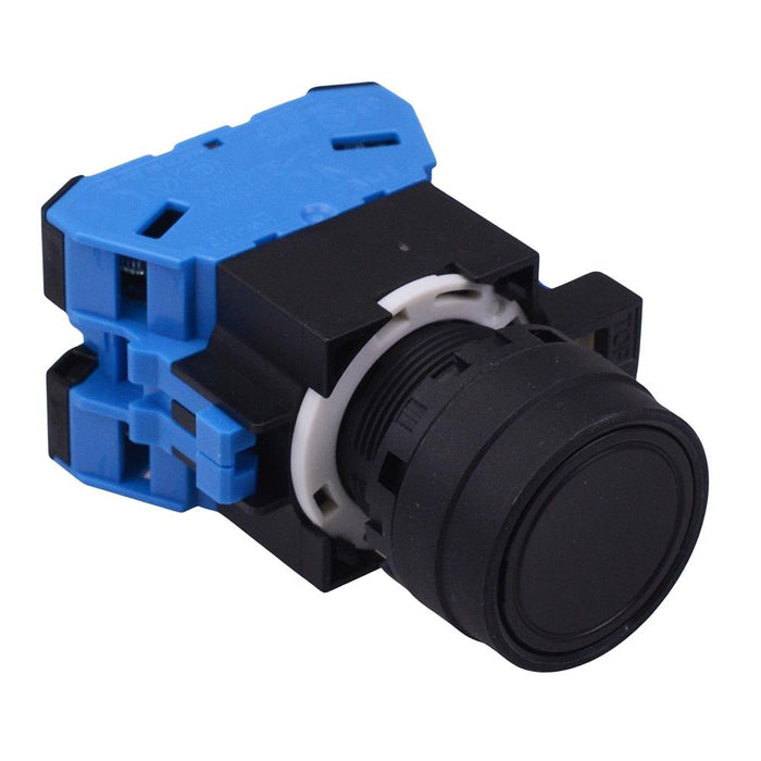 HW1B-M1F20B Black 22mm Momentary Push Button Switch 2NO IDEC