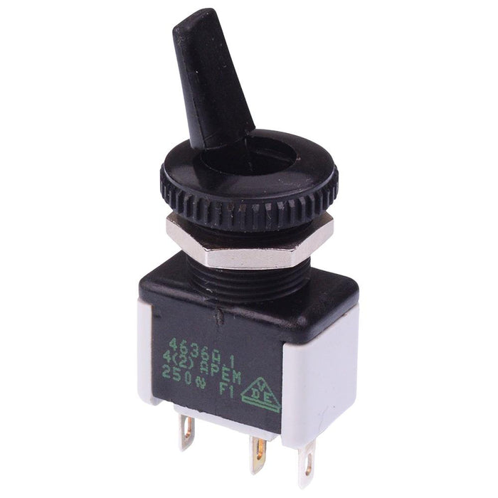 4636A-22 APEM On-On Insulated 12mm Toggle Switch SPDT 6A - check hardware