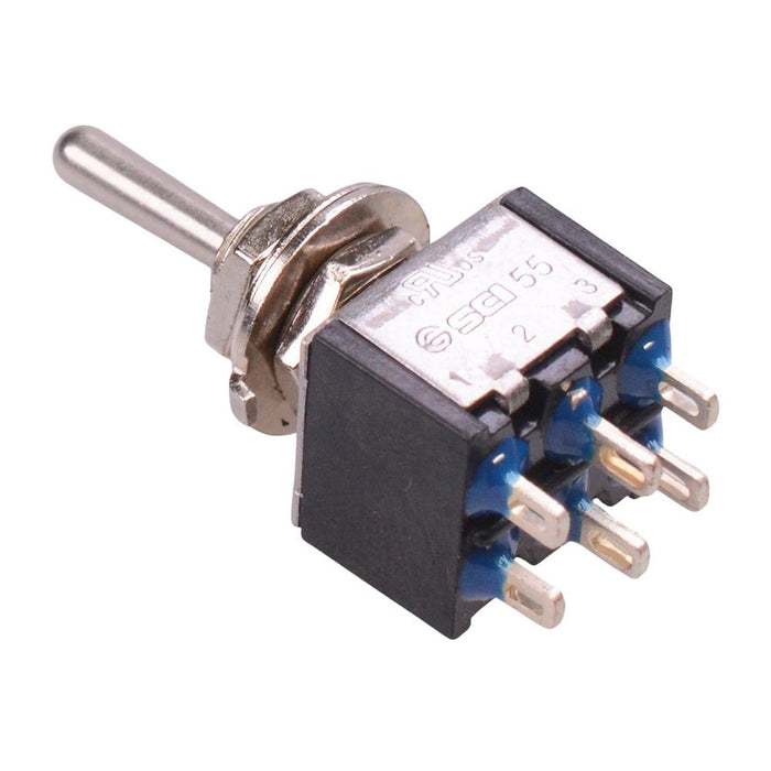 TA203A1 On-Off-On Miniature Toggle Switch DPDT 6A