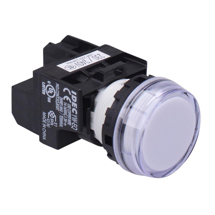 YW1P-1BEQM3PW White 230V LED Panel Mount Pilot Light IDEC