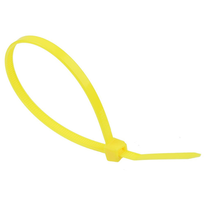 2.5mm x 100mm Yellow Cable Tie - Pack of 100