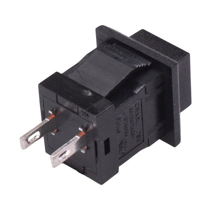 Black On-Off Latching Square Push Button Switch SPST 6A — Switch ...
