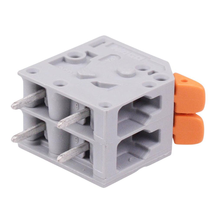 2604-1102 WAGO 2-Way 5mm Push-In PCB Terminal Block 4mm² 32A