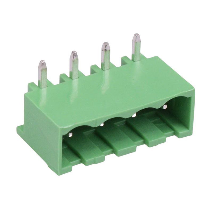 Horizontal Cable Header 4-Way 5.08mm Horizontal PCB Header Closed Ends 15A 300V — Switch ...