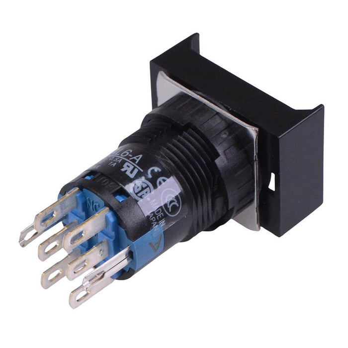 AL6H-A200 16mm Latching Rectangular illuminated Push Button Body DPDT IDEC