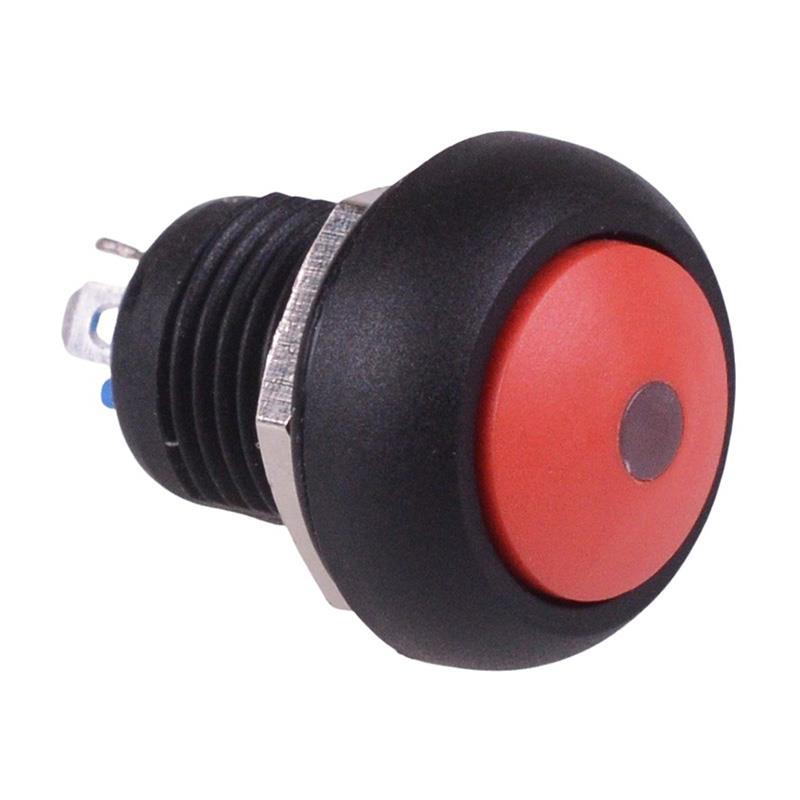 Red On-Off Latching 12mm Yellow LED Push Button Switch IP65 SPST ...