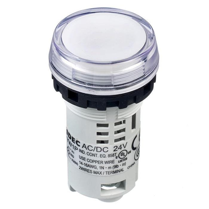 YW1P-1BUQ4PW White 24V LED Panel Mount Pilot Light Indicator IDEC