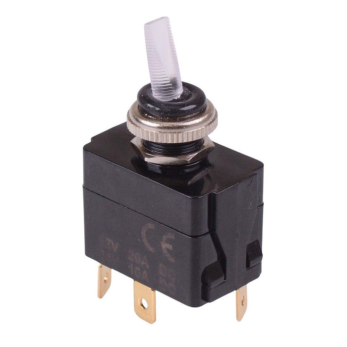 On-Off Red LED illuminated Toggle Switch 20A 12V SPST