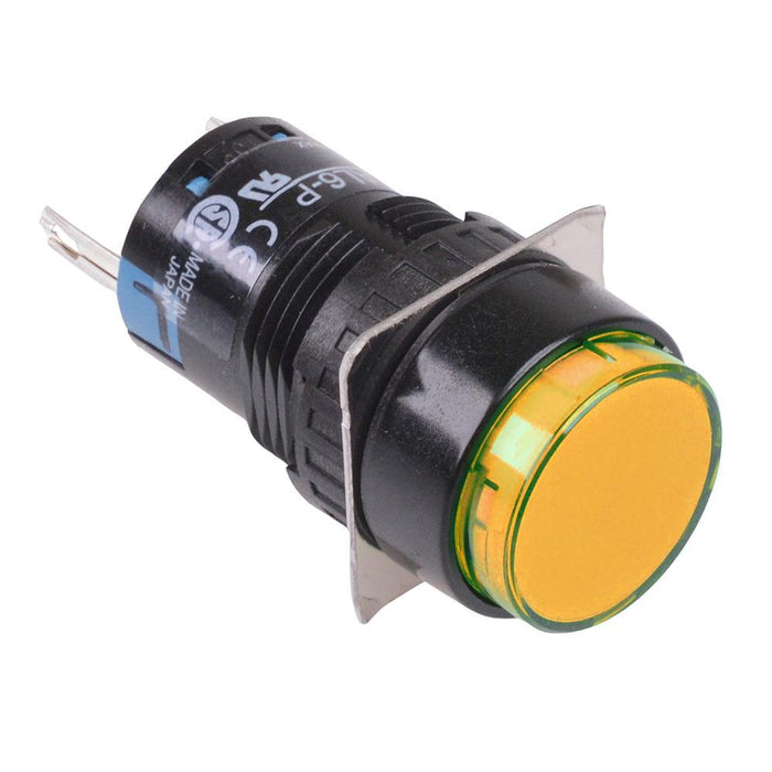 AL6M-P3PA Amber 16mm 12V Round Pilot Light IP65 IDEC