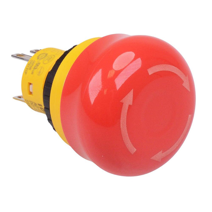 AB6E-3BV02PTRM Unibody 16mm Emergency Stop Switch Arrows 30mm Mushroom 2NC IDEC