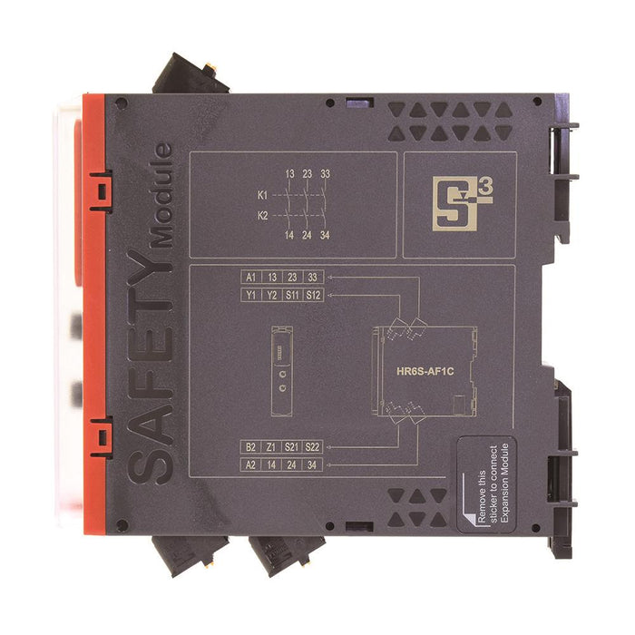 HR6S-AF1C Safety Relay Module DIN Rail 3NO 24VAC/DC IDEC