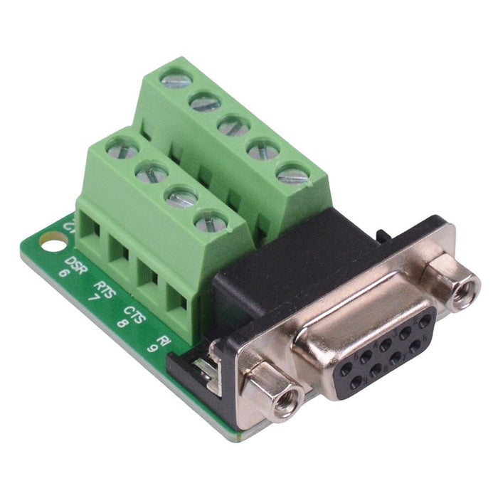 9 Way Female D Sub Connector with Terminal Blocks