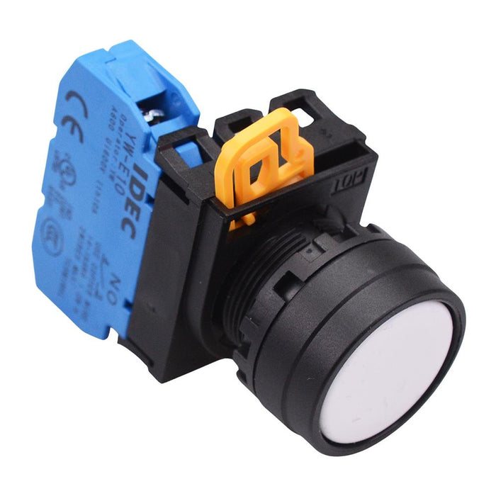 YW1B-M1E10W White 22mm Momentary Push Button Switch NO IP65 IDEC