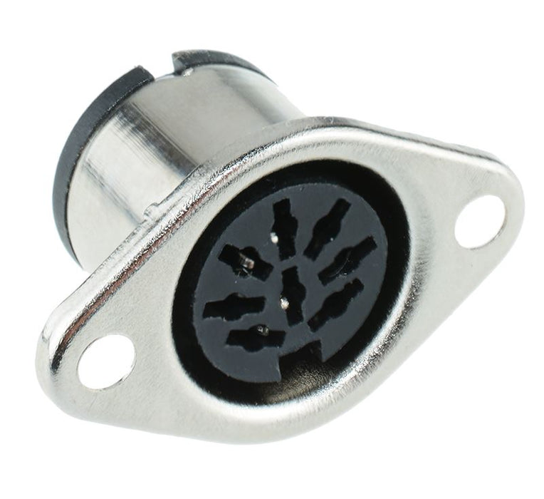 8-Pin DIN Panel Mount Socket Connector