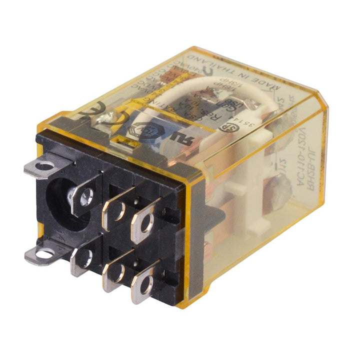 RH2B-ULAC110-120V 110-120VAC Plug In Compact Power Relay Indicator 10A DPDT IDEC