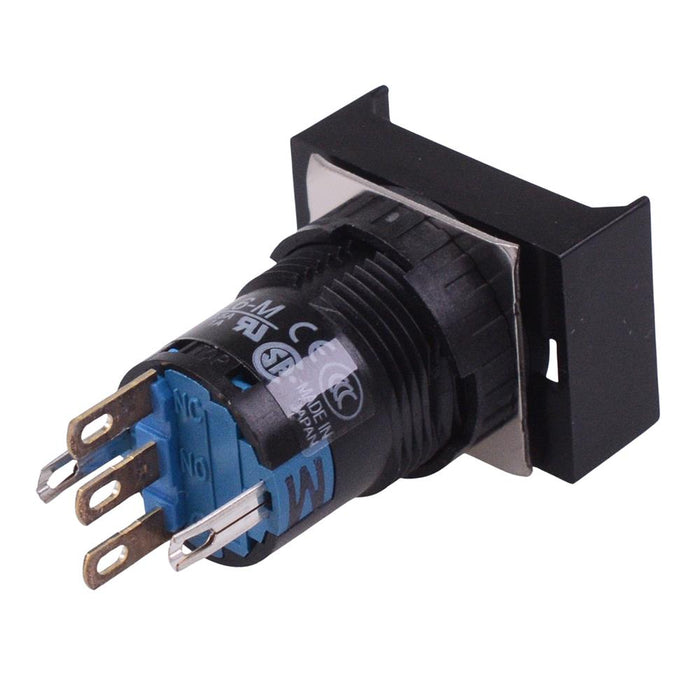 AL6H-M100 16mm Momentary Rectangular illuminated Push Button Body SPDT IDEC