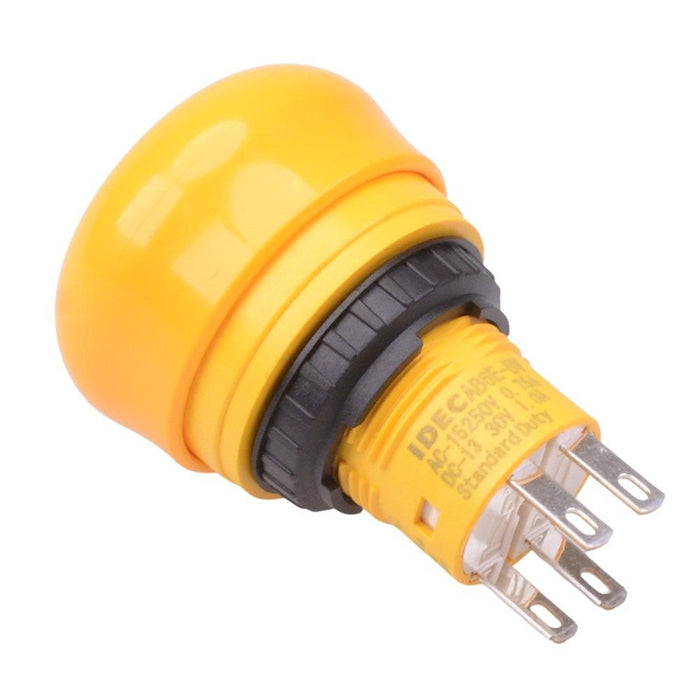 AB6E-3BV02PTY Yellow Unibody 16mm Emergency Stop Switch 30mm Mushroom 2NC IDEC