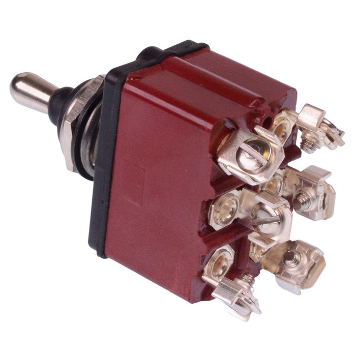 3649NF APEM On-Off-On Sealed 12mm Toggle Switch DPDT IP67 12A 28VDC ...