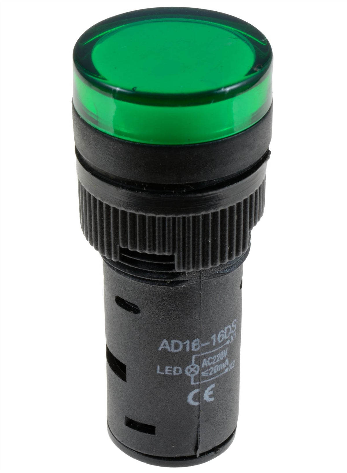 Green 16mm LED Pilot Indicator Light 220V — Switch Electronics | Your ...
