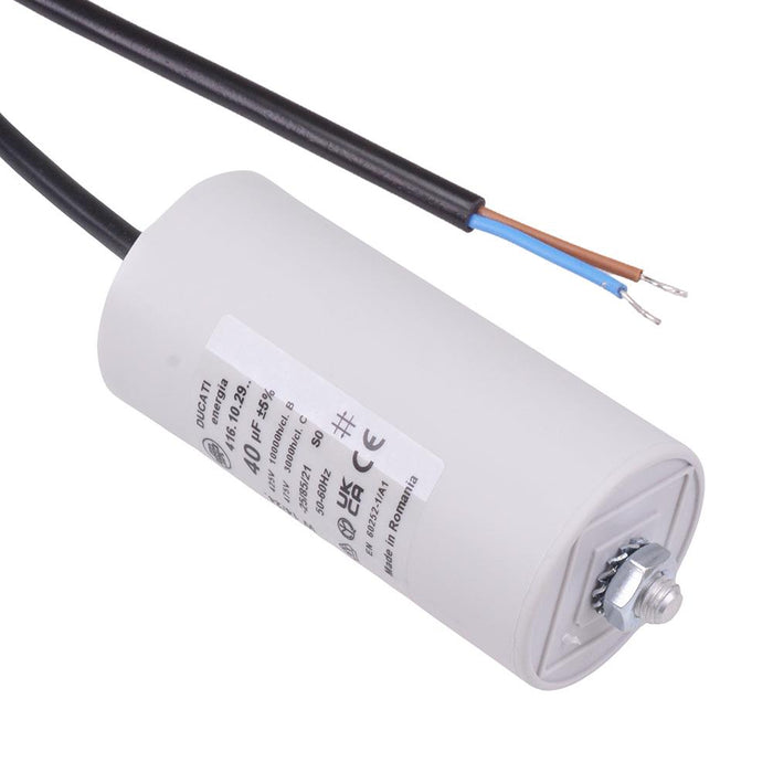 40uF Motor Run Prewired Capacitor Metallised Polypropylene 425V