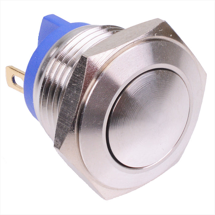 Off-(On) 16mm Domed Stainless Steel Vandal Resistant Push Button Switch 2A SPST