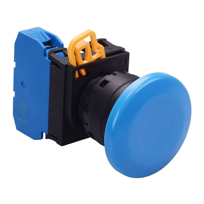 IDEC Blue 22mm Mushroom Momentary Push Button Switch NO IP65 YW1B-M4E10S
