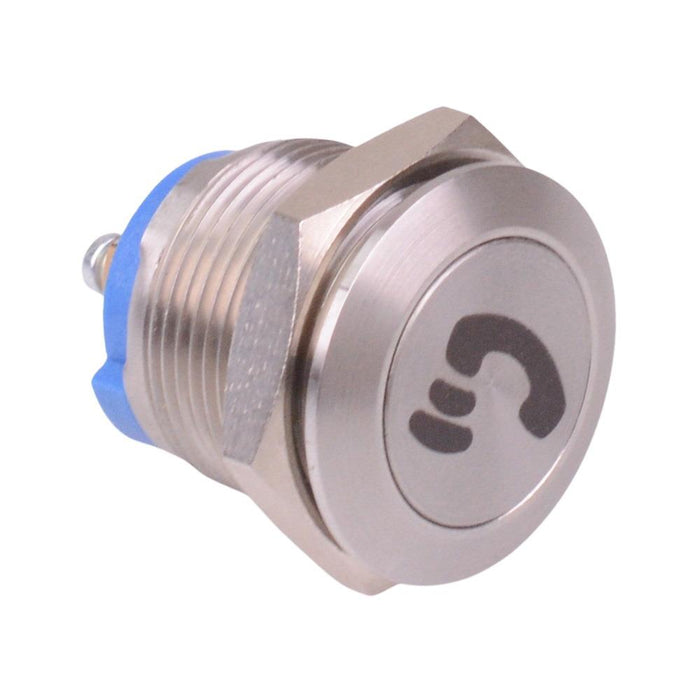 AV09C703D940KX2707-1 APEM Call Momentary NO 19mm Vandal Push Button Switch SPST