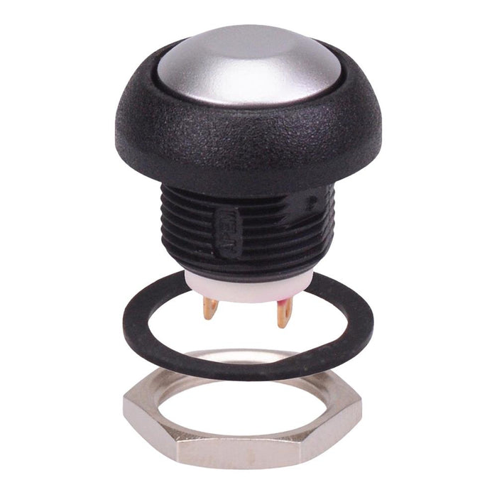 ISR3SADA00 Chrome Momentary 12mm Push Button Switch SPST IP67 APEM