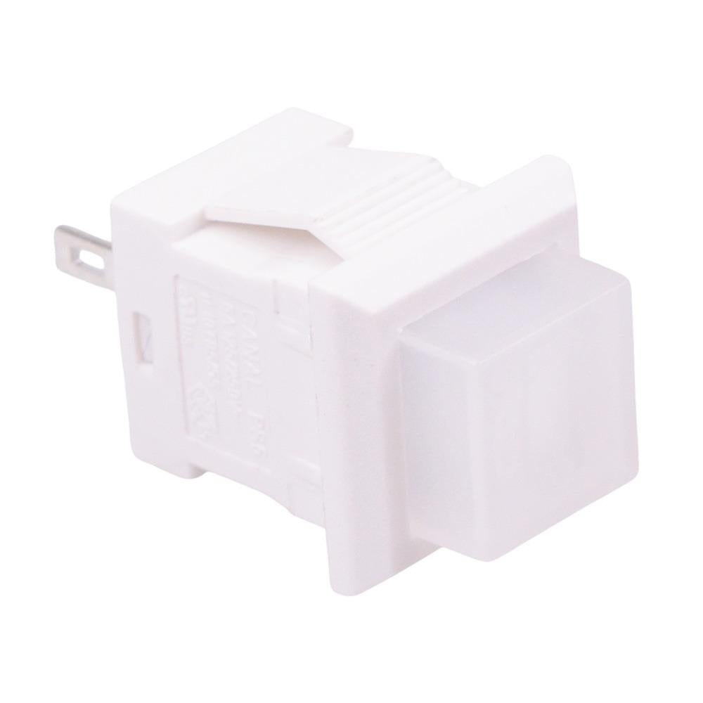 White On-Off Latching Square Push Button Switch SPST 6A — Switch ...