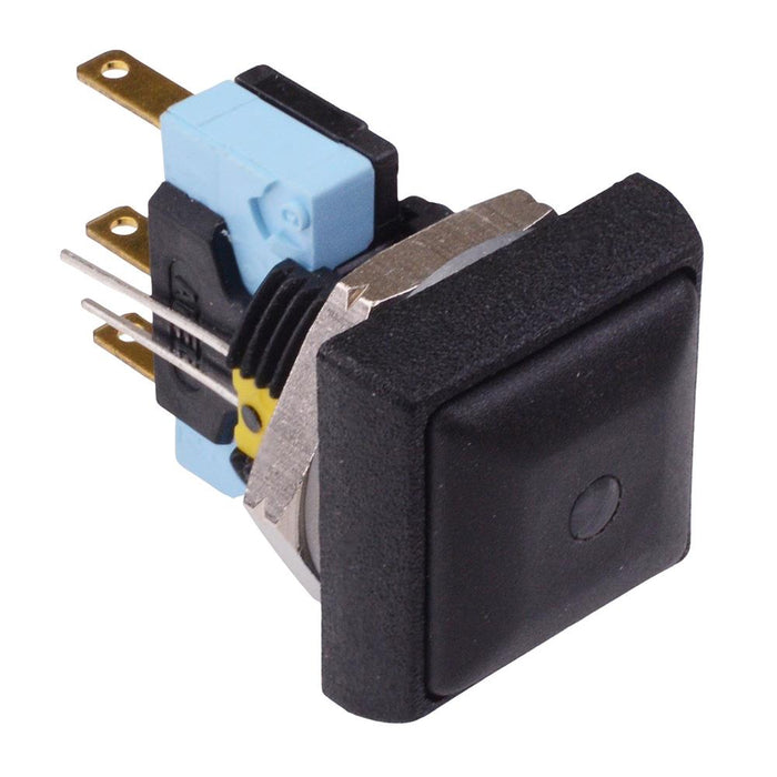 IRC7Z222L0Y APEM Yellow LED Black Button Square 16mm Momentary Push Button Switch SPDT 5A IP67