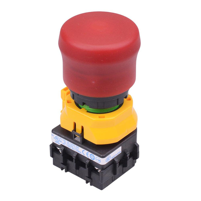XW1E-LV4TG02Q4MFR 24V illuminated 22mm Emergency Stop Switch 2NC IDEC