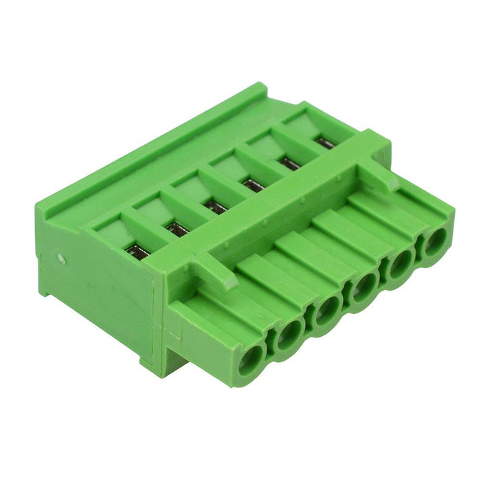 6-Way 5.08mm Vertical Pluggable Terminal Block Green 15A 300V