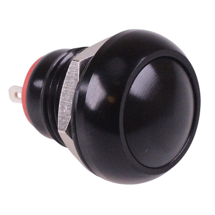 Black Momentary 12mm Metal Round Push Button Switch NO/NC
