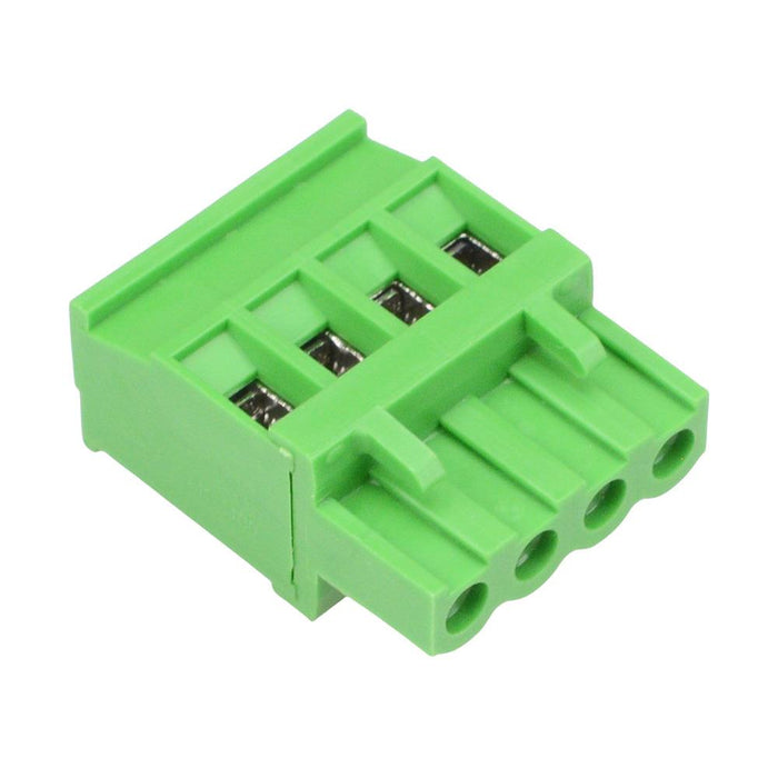 4-Way 5.00mm Vertical Pluggable Terminal Block Green 15A 300V