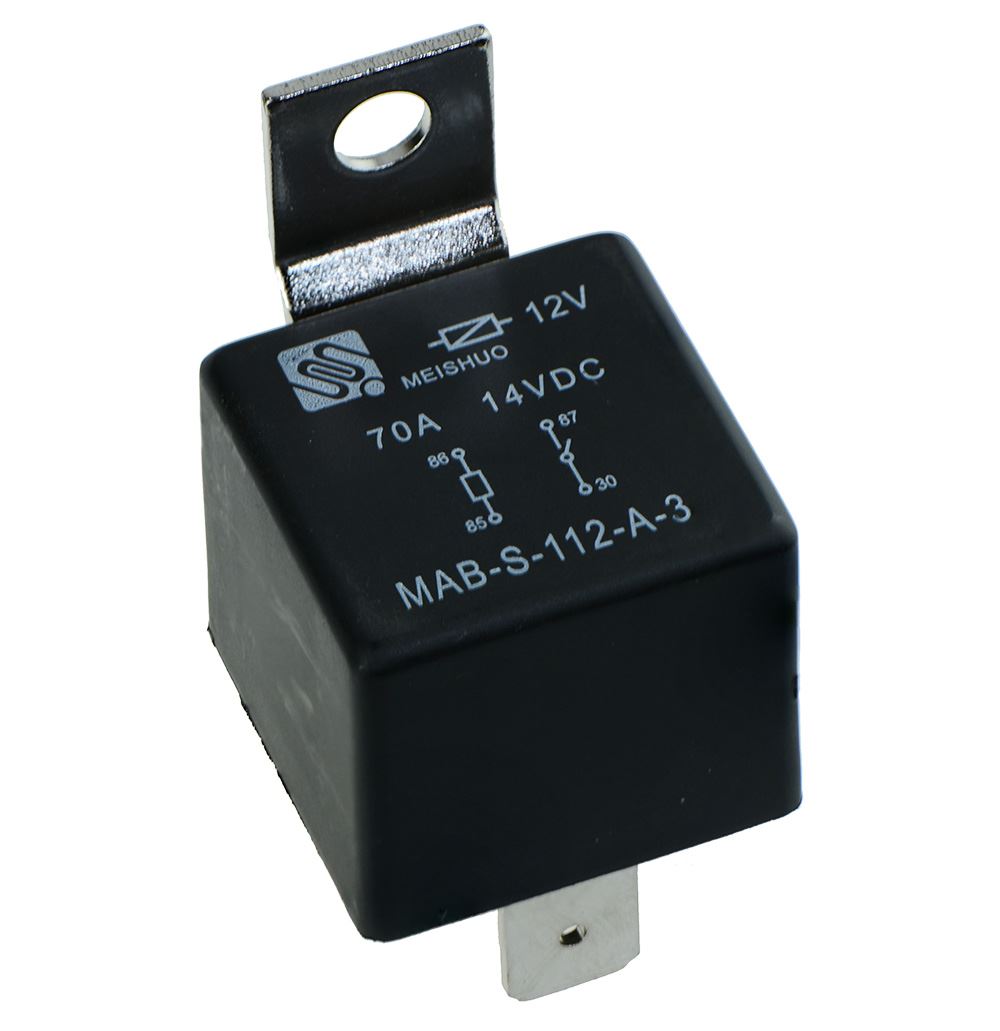 12V Automotive Normally Open Relay 70A 4-Pin SPNO Bracket — Switch ...