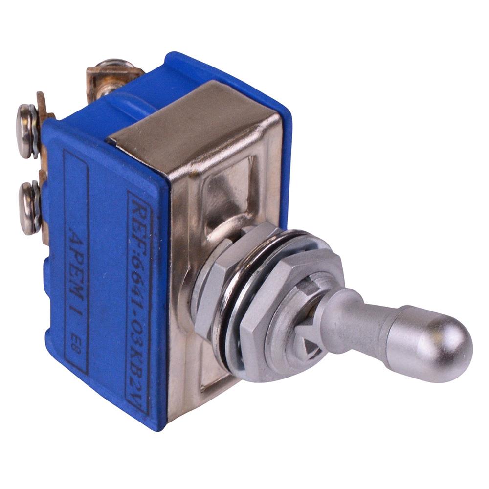 6641-03KB2V APEM On-Off Locking 12mm Toggle Switch DPST 6.5A — Switch ...