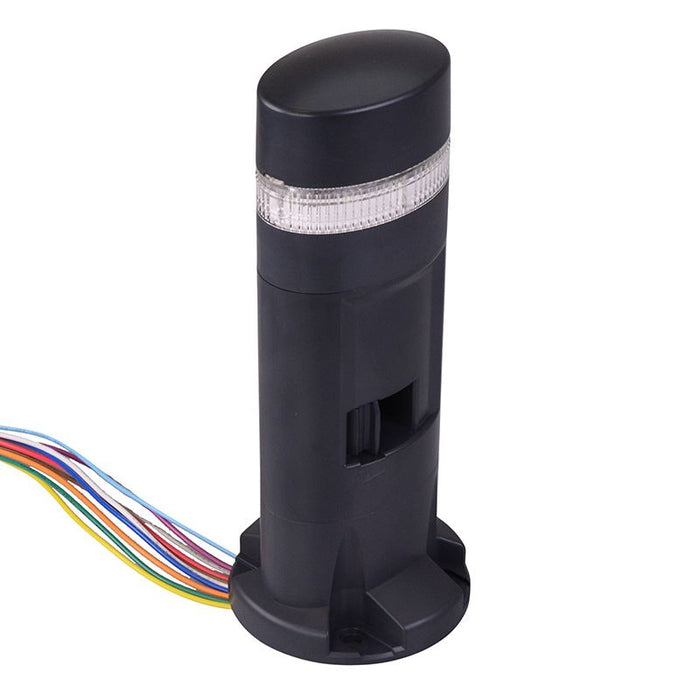 LD6A-1DZQB-YC Yellow Clear Lens Stack Light LED Tower with Sounder & Flasher Direct Mount 24VAC/DC IDEC