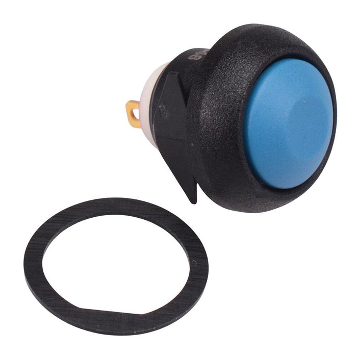 IBR3SAD1 Blue Momentary Snap-In 12mm Push Button Switch SPST IP67