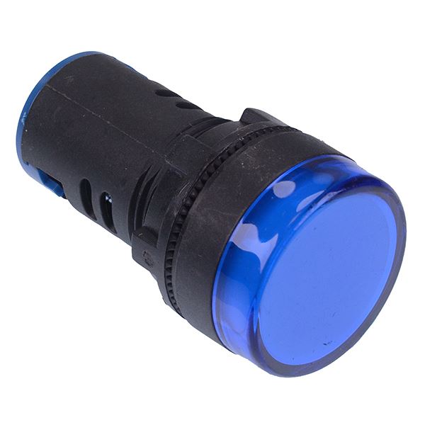 Blue 22mm LED Pilot Indicator Light 12V — Switch Electronics | Your One ...