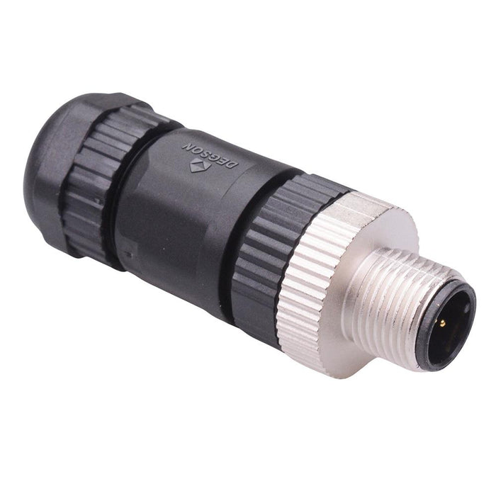 5 Way M12 Male Industrial Circular Connector IP67 4A 60V