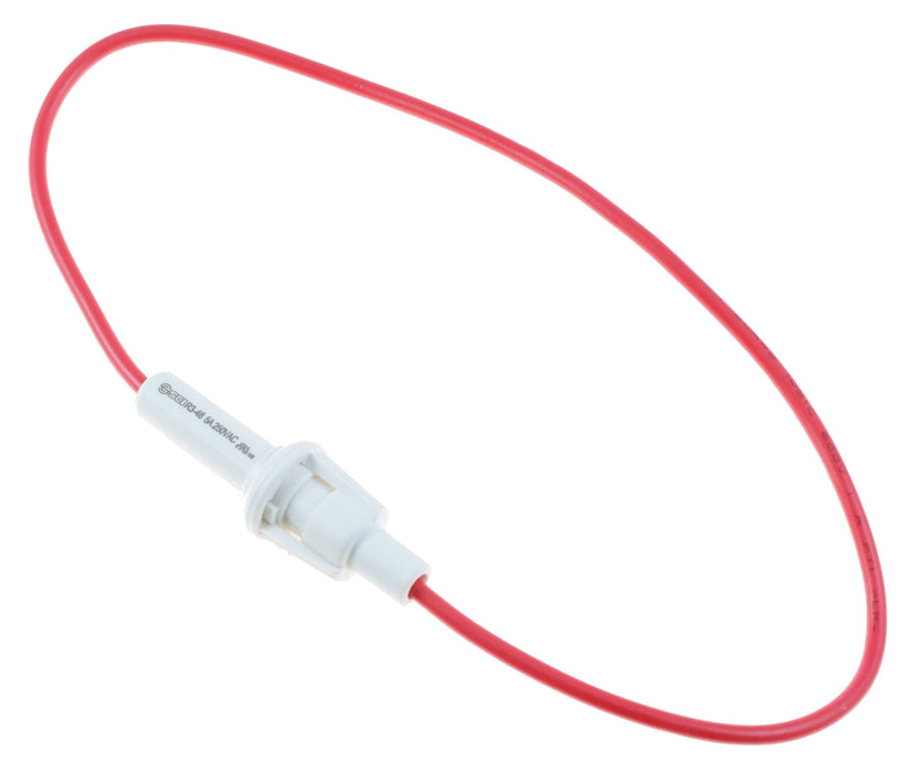White 20mm Inline Fuseholder 5A 250V R3-48