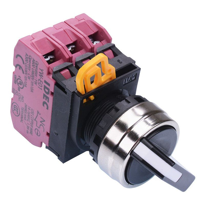YW4S-3E03 22mm Metal Bezel 3 Position Maintained Selector Switch 3NC IP65 IDEC