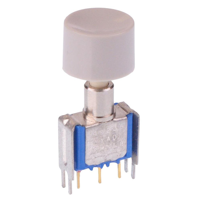 18235YAD6 On-(On) Grey Momentary PCB Push Button Switch SPDT 1A 30VDC